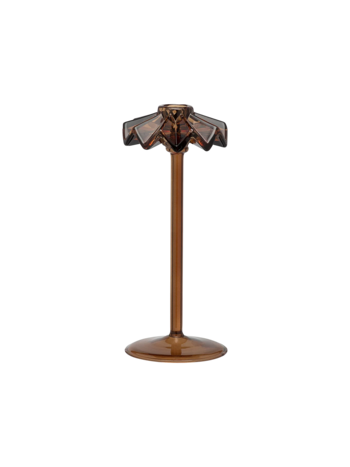 ANNA&NINA Tall Frill Candleholder Brown