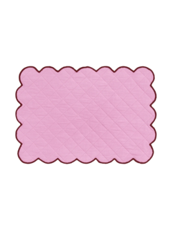 ANNA&NINA Cotton Candy Scalopped Placemat Pink
