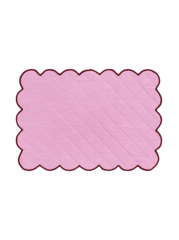 ANNA&NINA Cotton Candy Scalopped Placemat Pink
