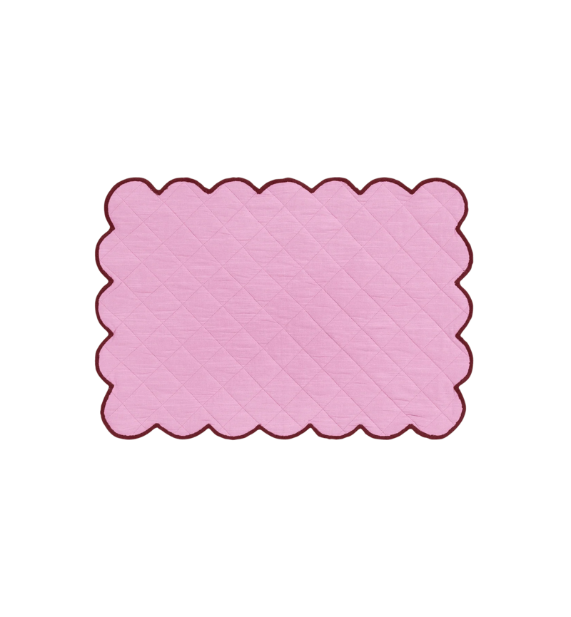 ANNA&NINA Cotton Candy Scalopped Placemat Pink