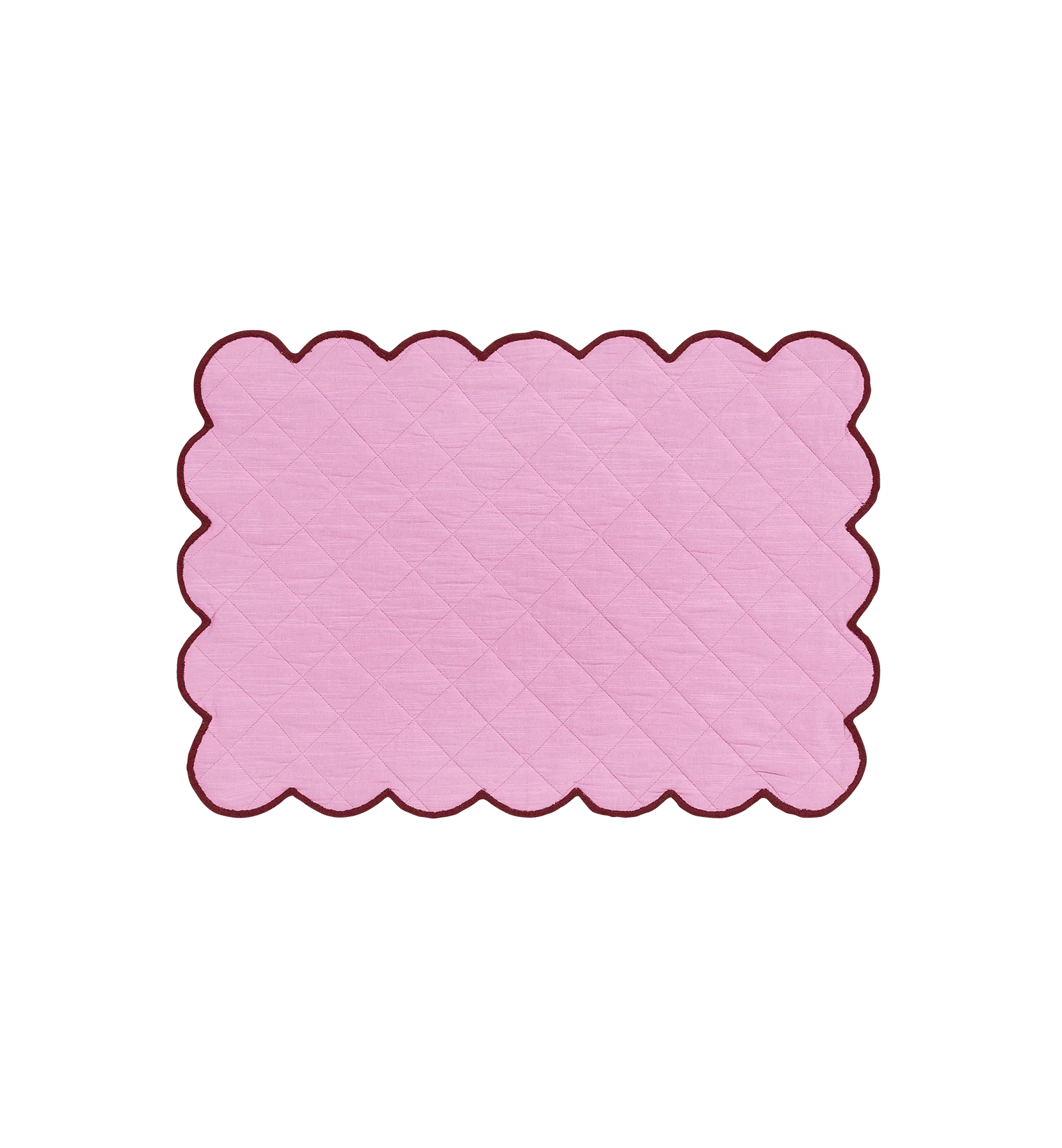 ANNA&NINA Cotton Candy Scalopped Placemat Pink