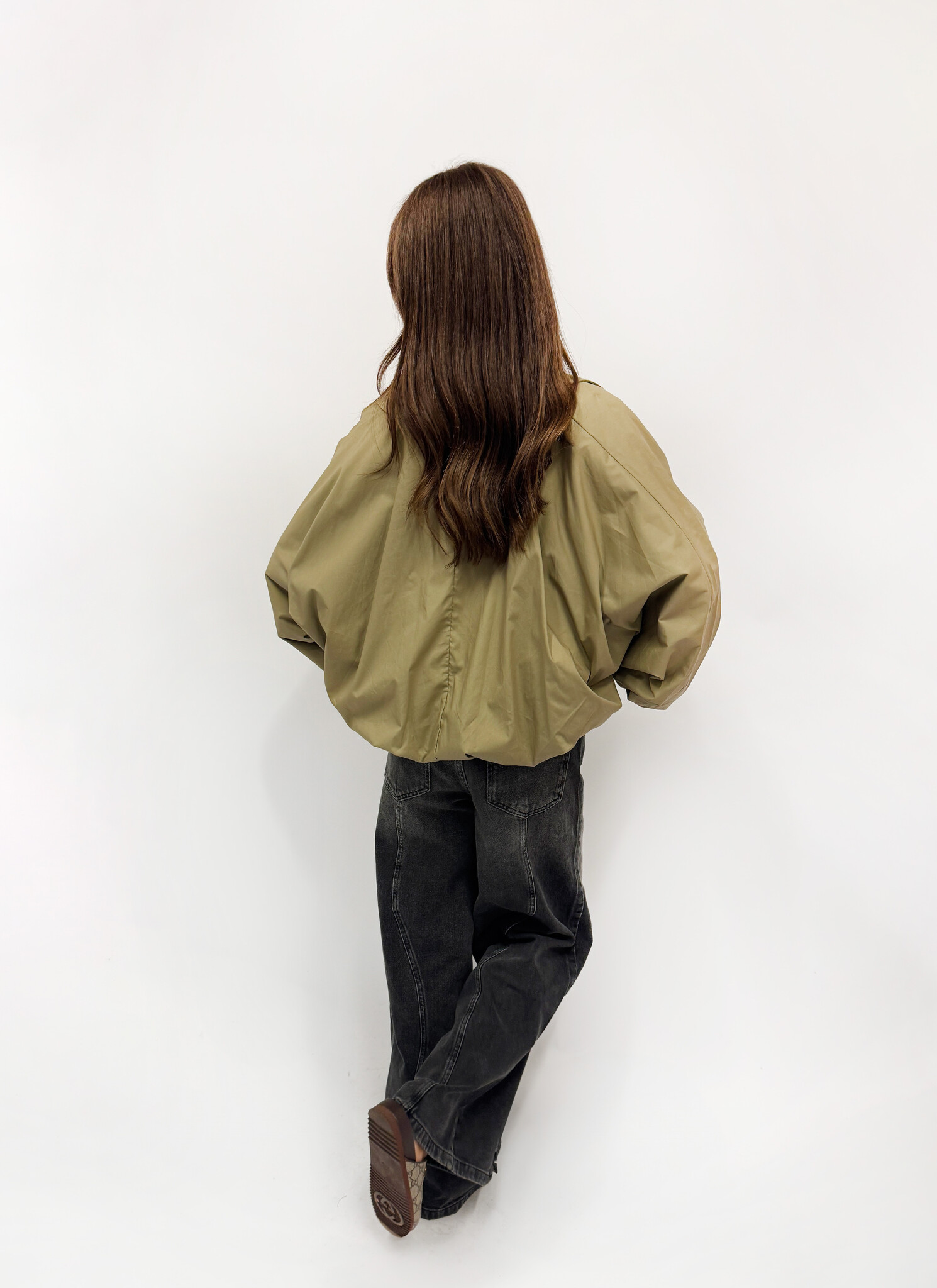 MM Lola Blouse Beige Green Butterfly TU