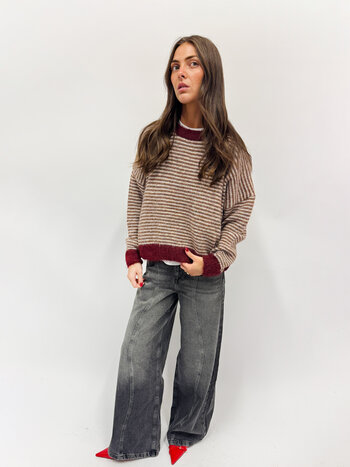 MM Lennie Sweater Stripes TU Brown