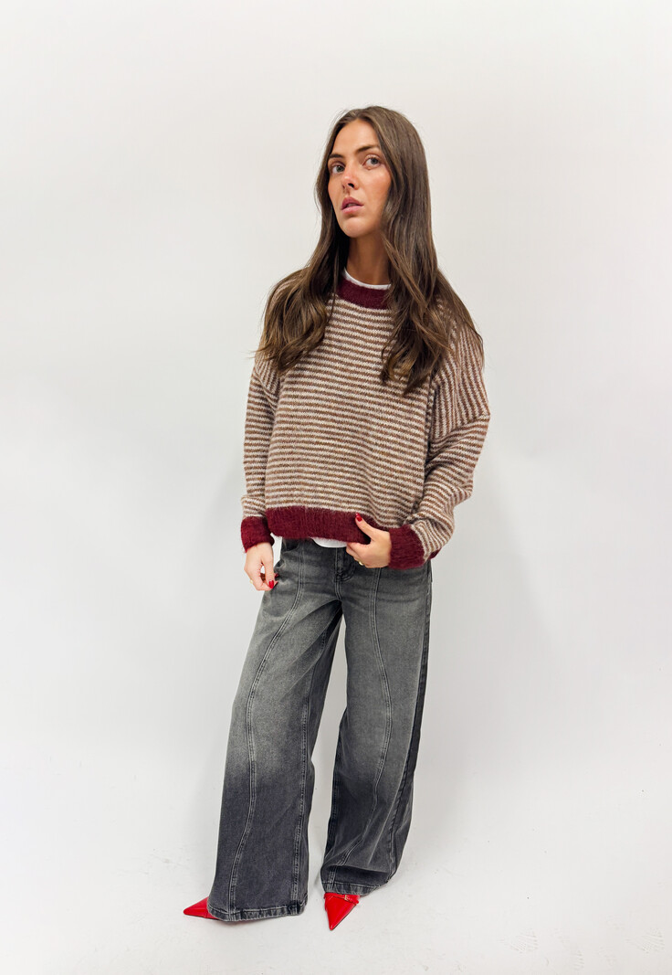 MM Lennie Sweater Stripes TU Brown