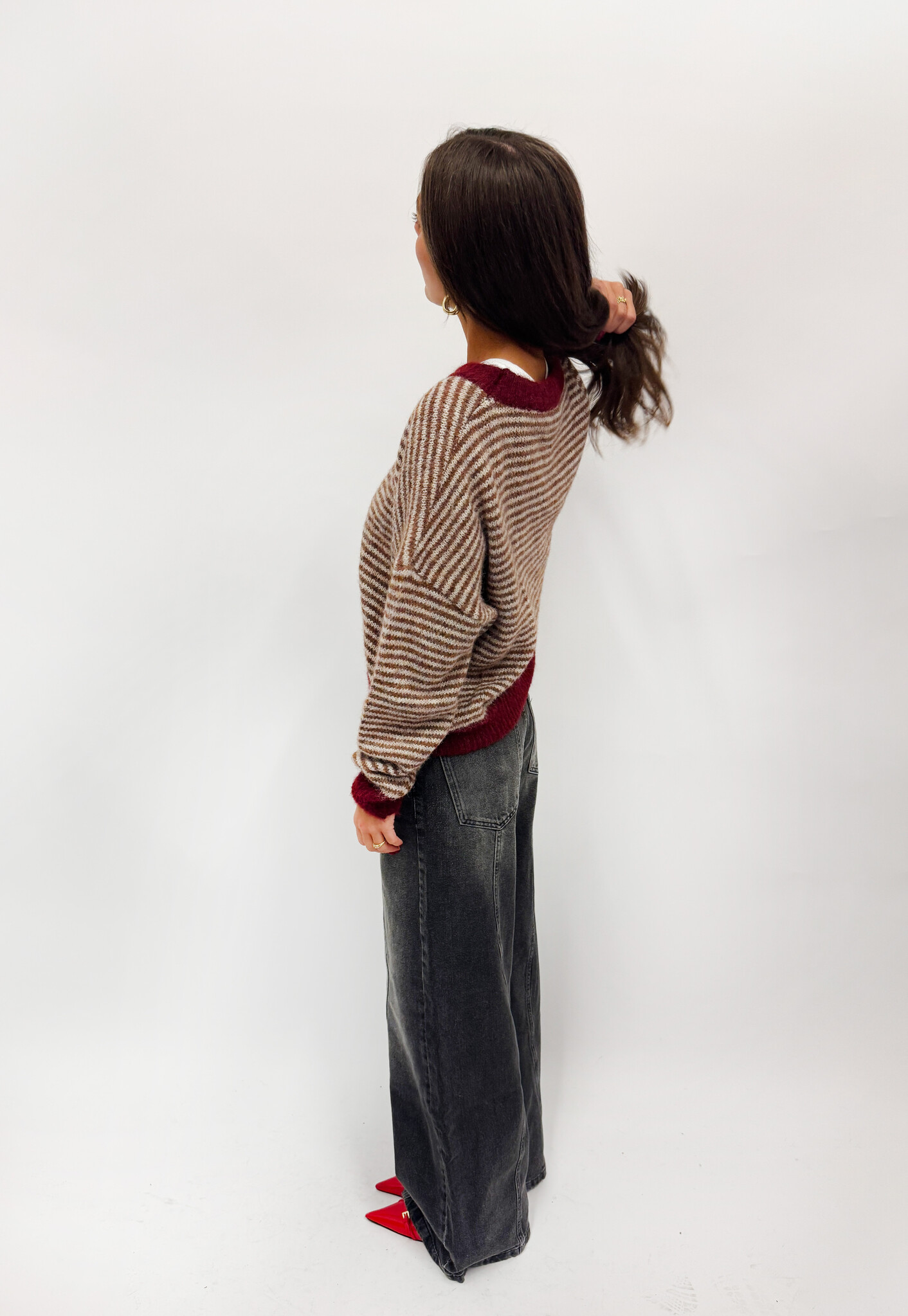 MM Lennie Sweater Stripes TU Brown