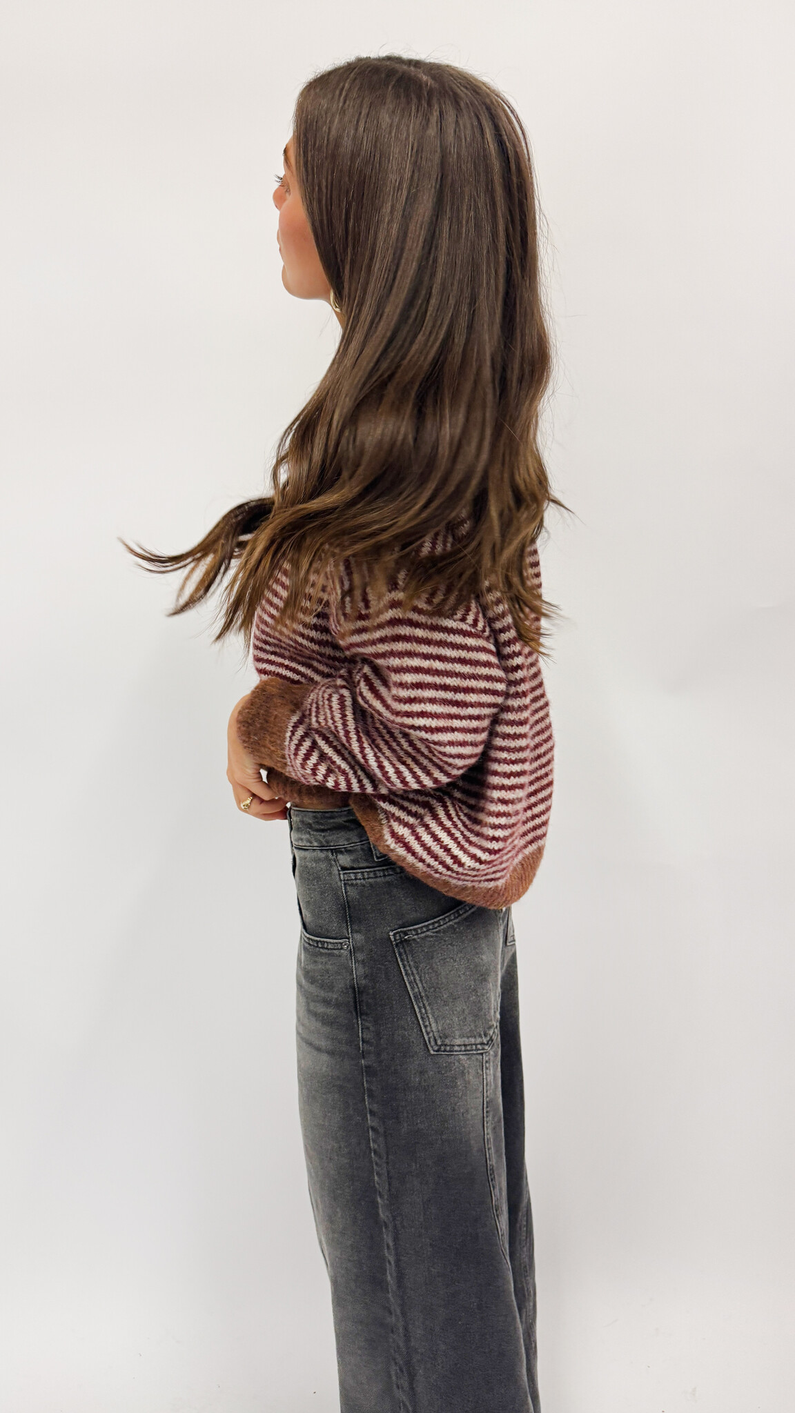 MM Lennie Sweater Stripes TU Burgundy