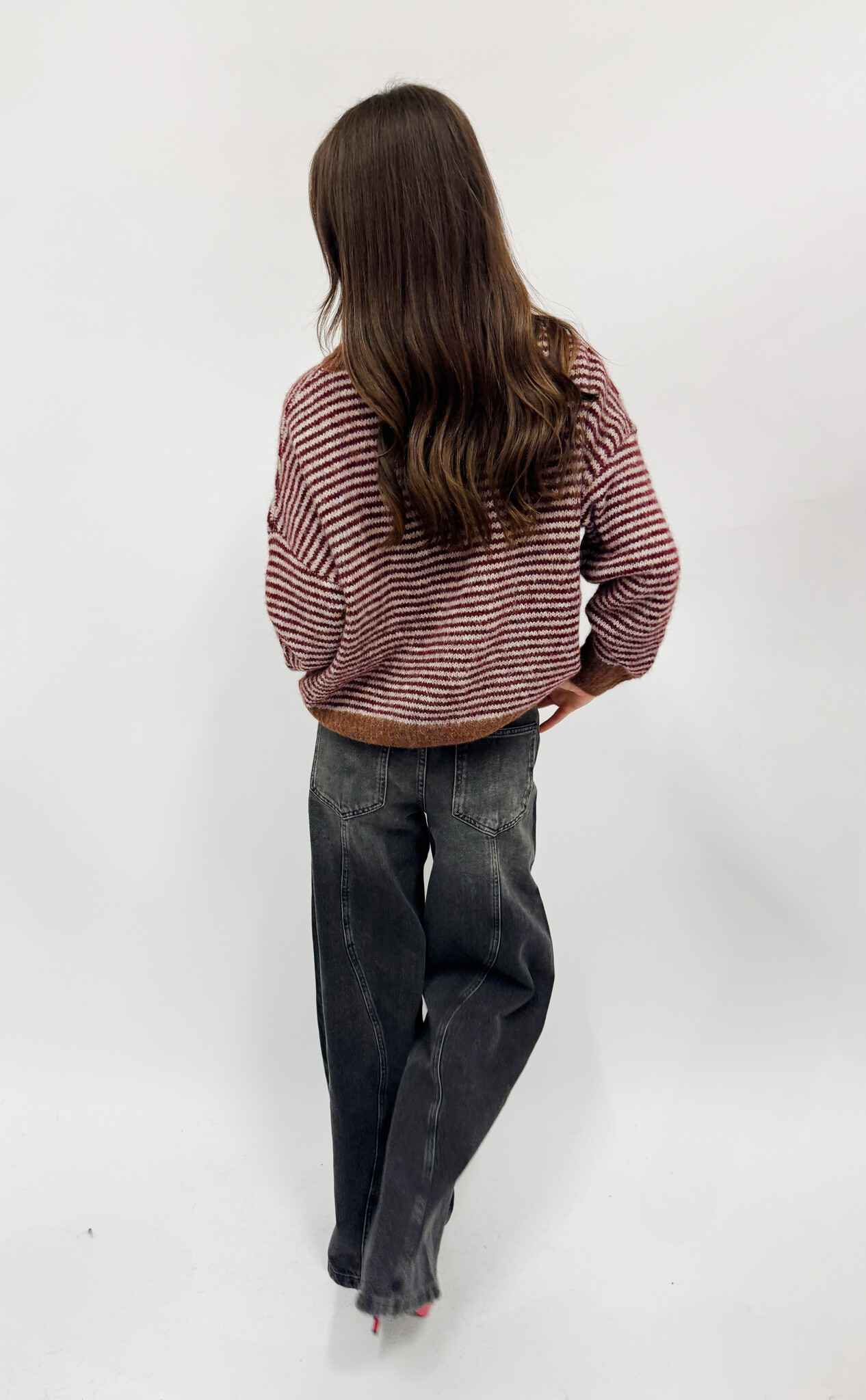 MM Lennie Sweater Stripes TU Burgundy