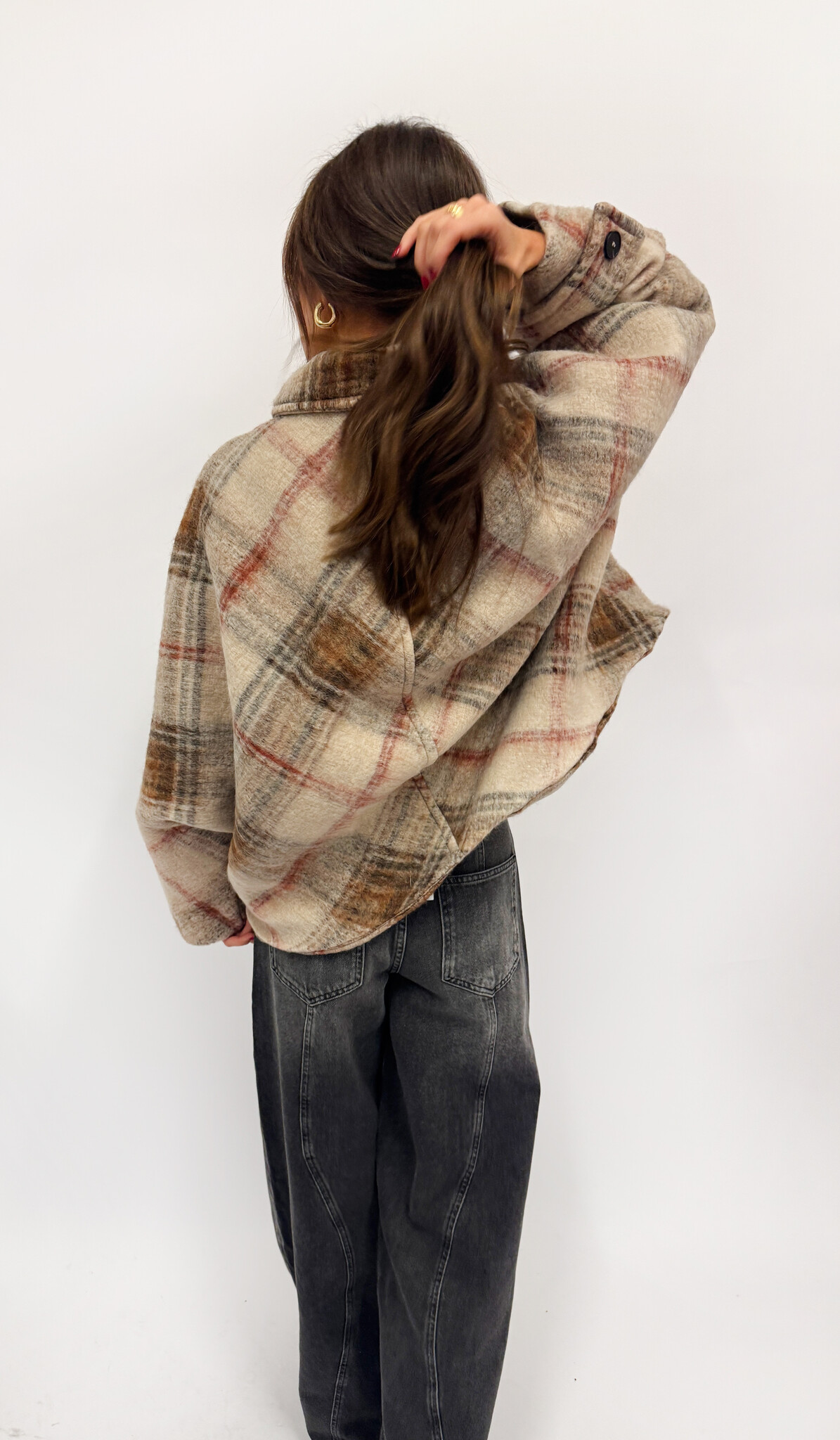 MM Jackie Jacket Checkered Beige Red