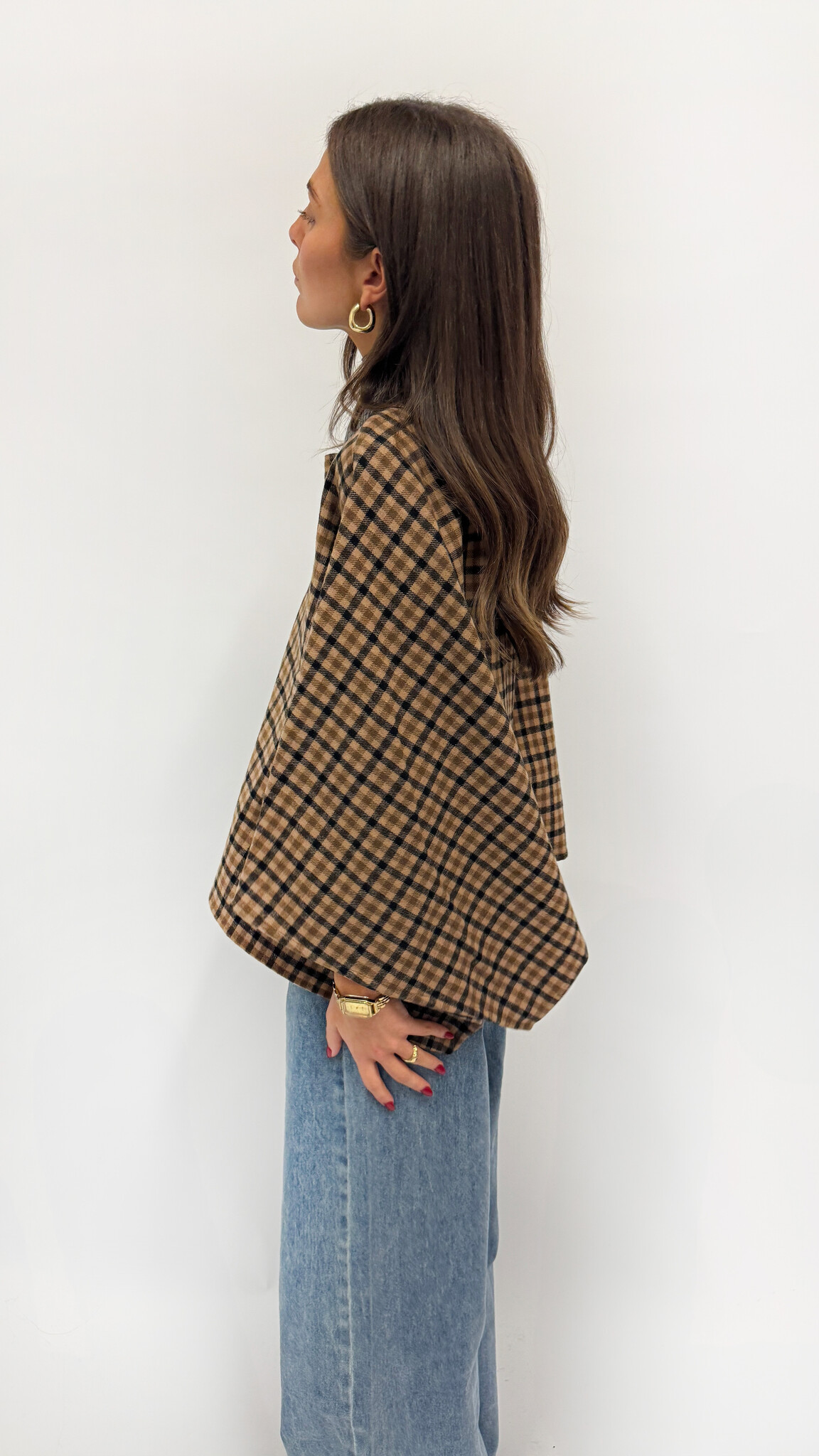 MM Prisley Cape Brown Checkered