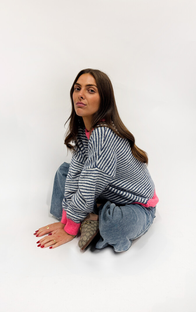 MM Lennie Sweater Stripes TU Blue Pink