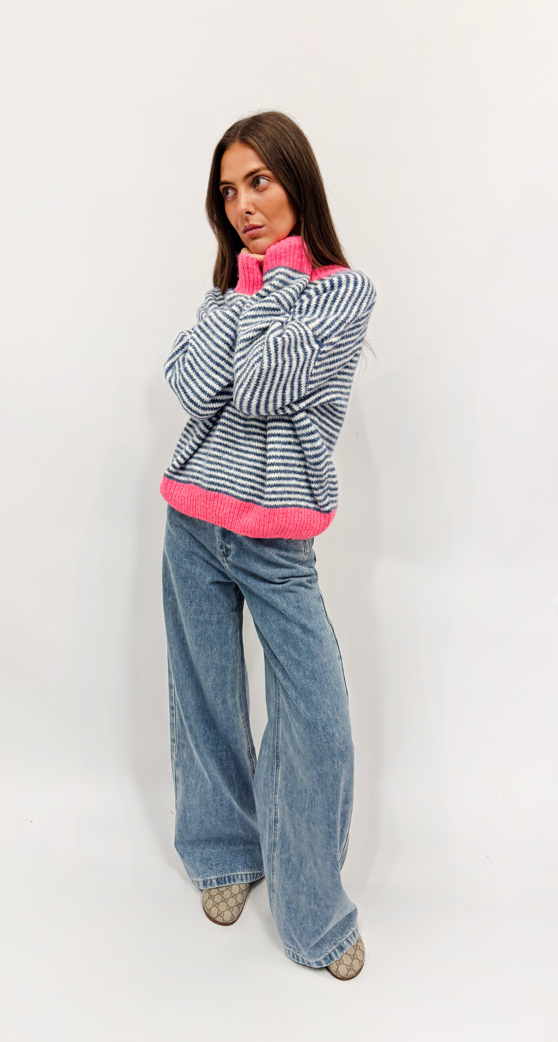MM Lennie Sweater Stripes TU Blue Pink