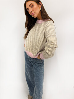 MM Lennie Sweater Stripes TU Beige Pink