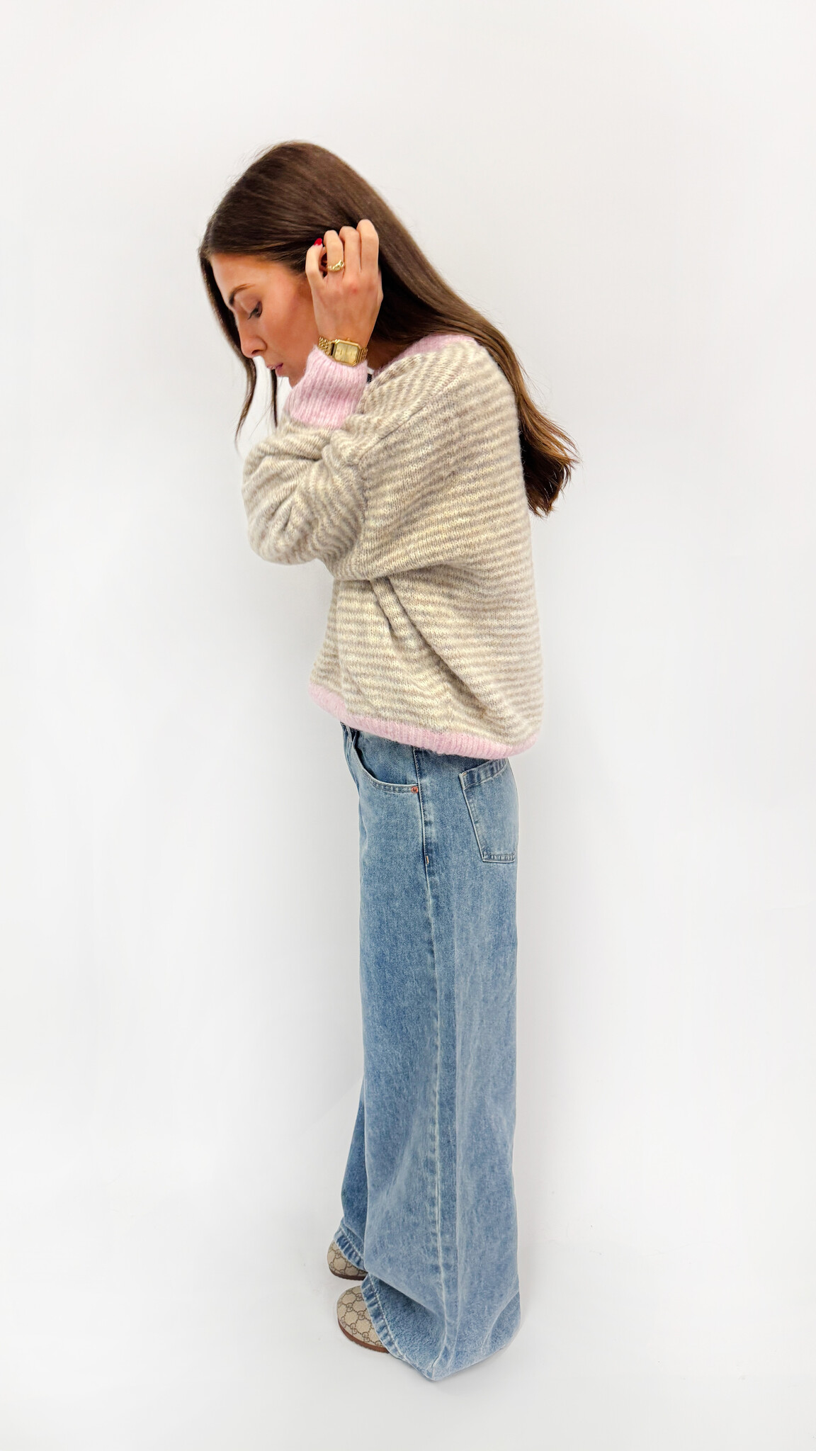 MM Lennie Sweater Stripes TU Beige Pink