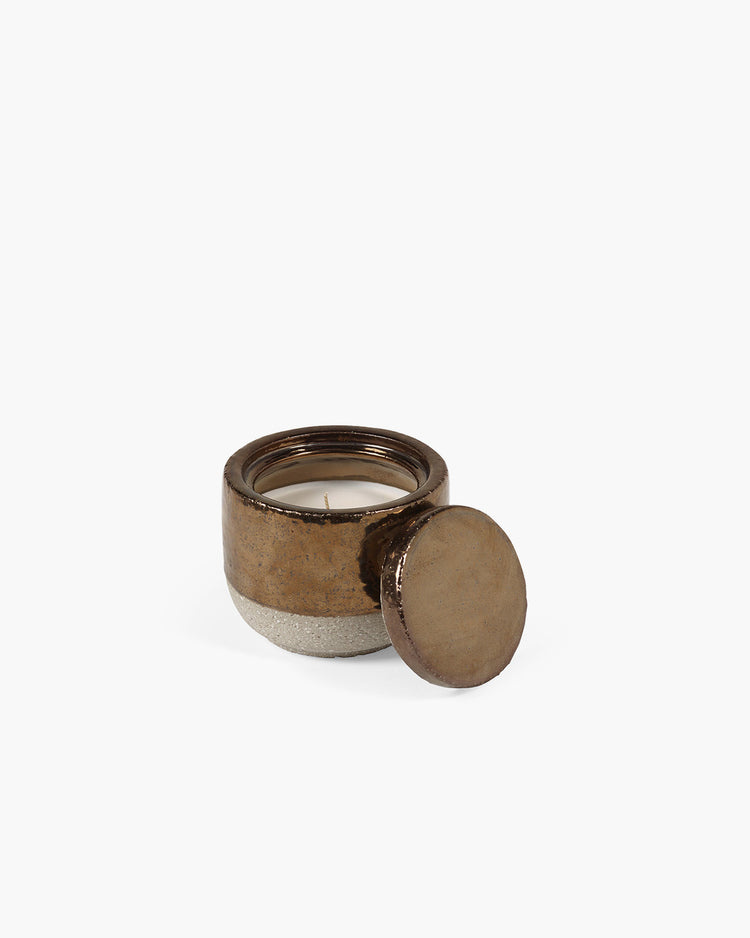 serax Scented candle S gold Charred Santal