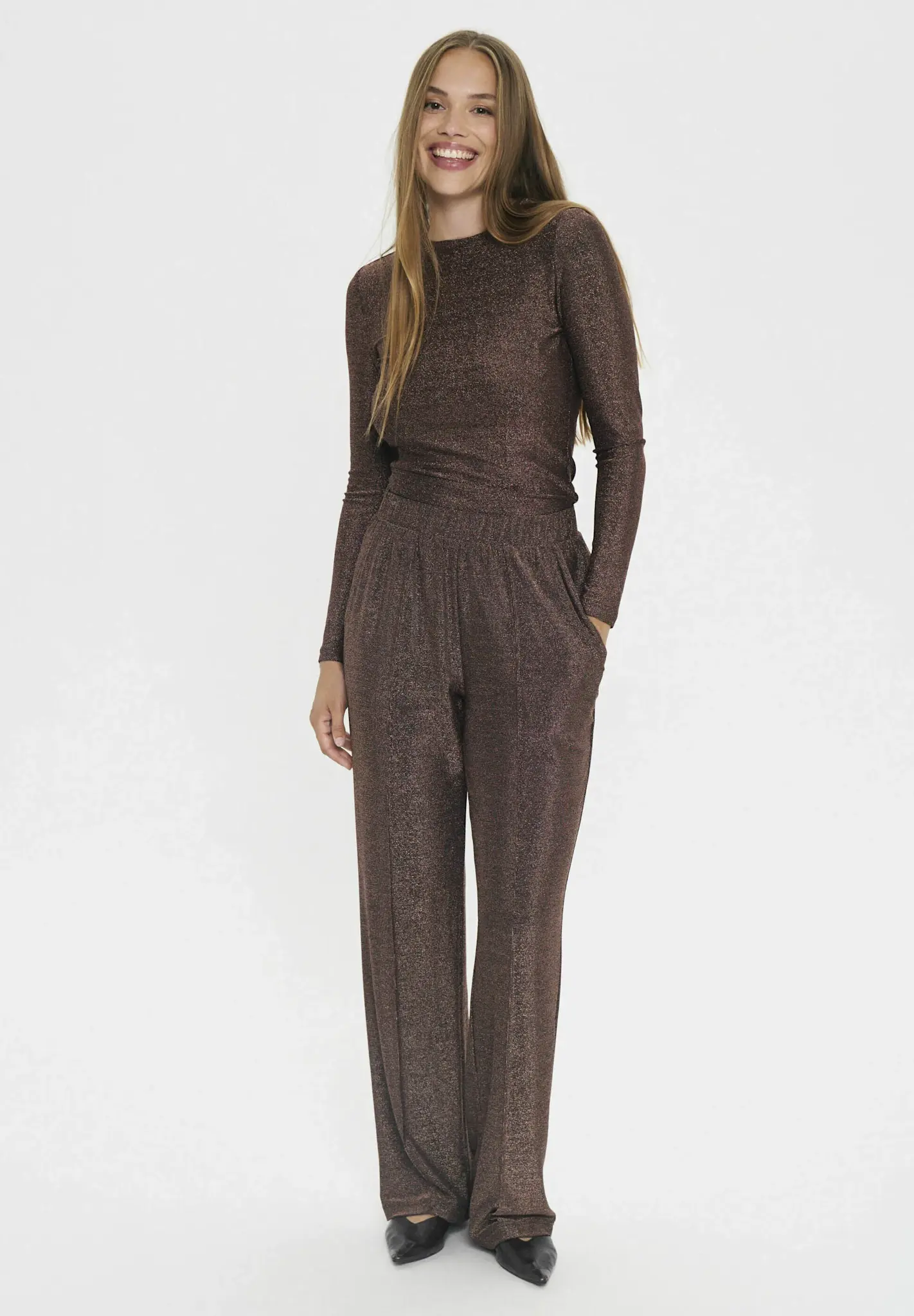 SAINT TROPEZ NoriaSZ LS Blouse Brown