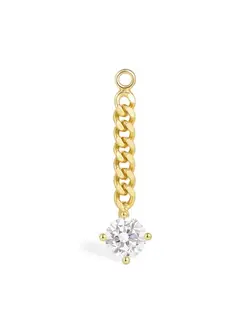 BILLION AVENUE Diamond Chain Charm Gold