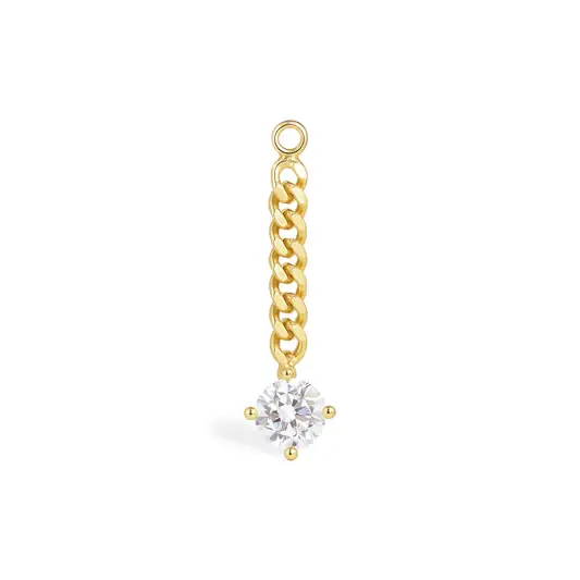 BILLION AVENUE Diamond Chain Charm Gold