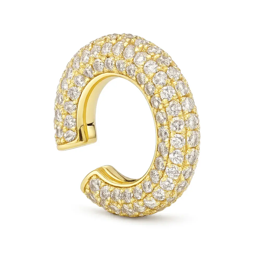 BILLION AVENUE Chunky Diamond Earcuff Gold