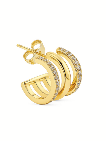 BILLION AVENUE Trio Ivy Earstud Gold