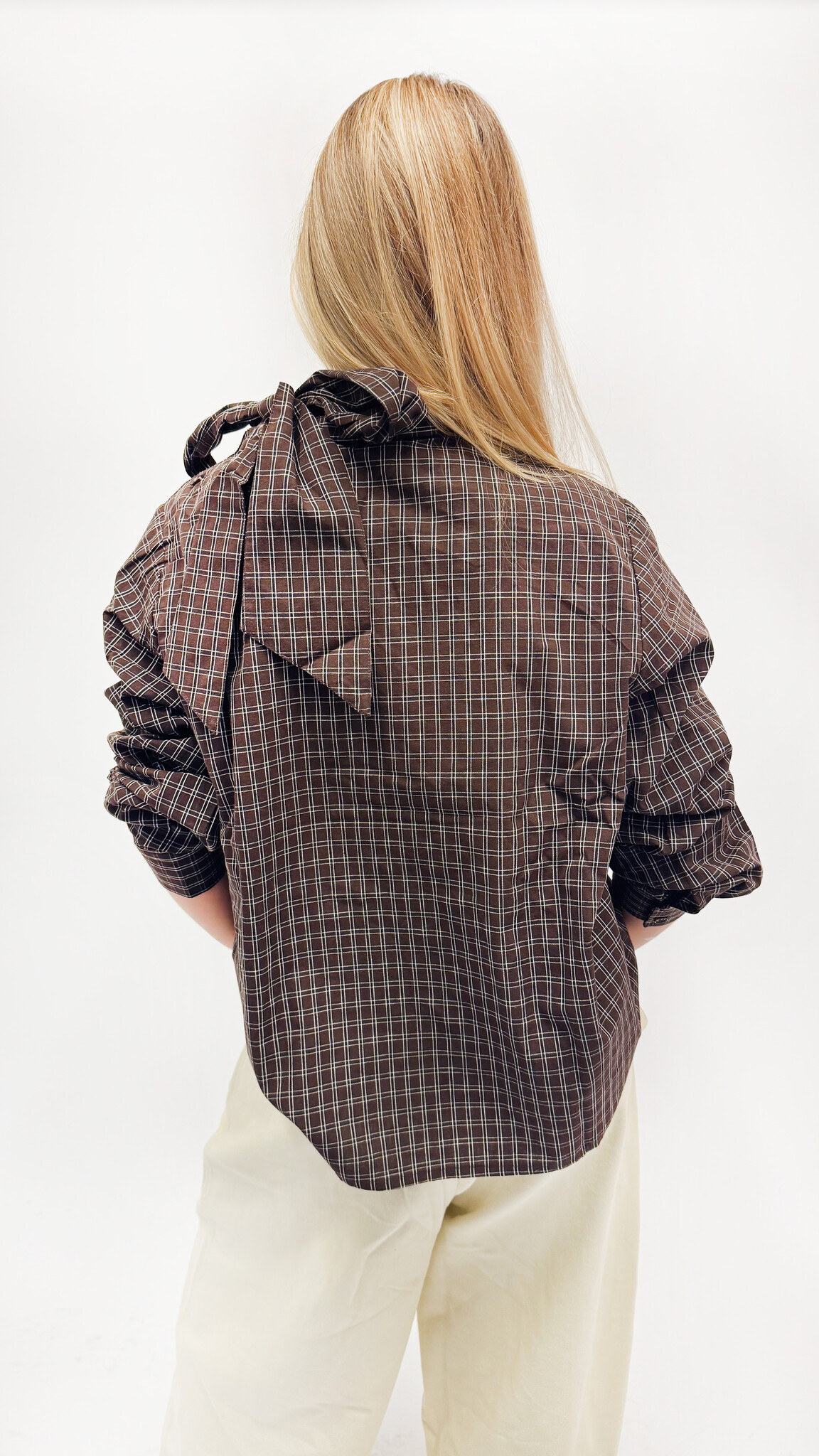 NOELLA Kesha LS Blouse Brown Check