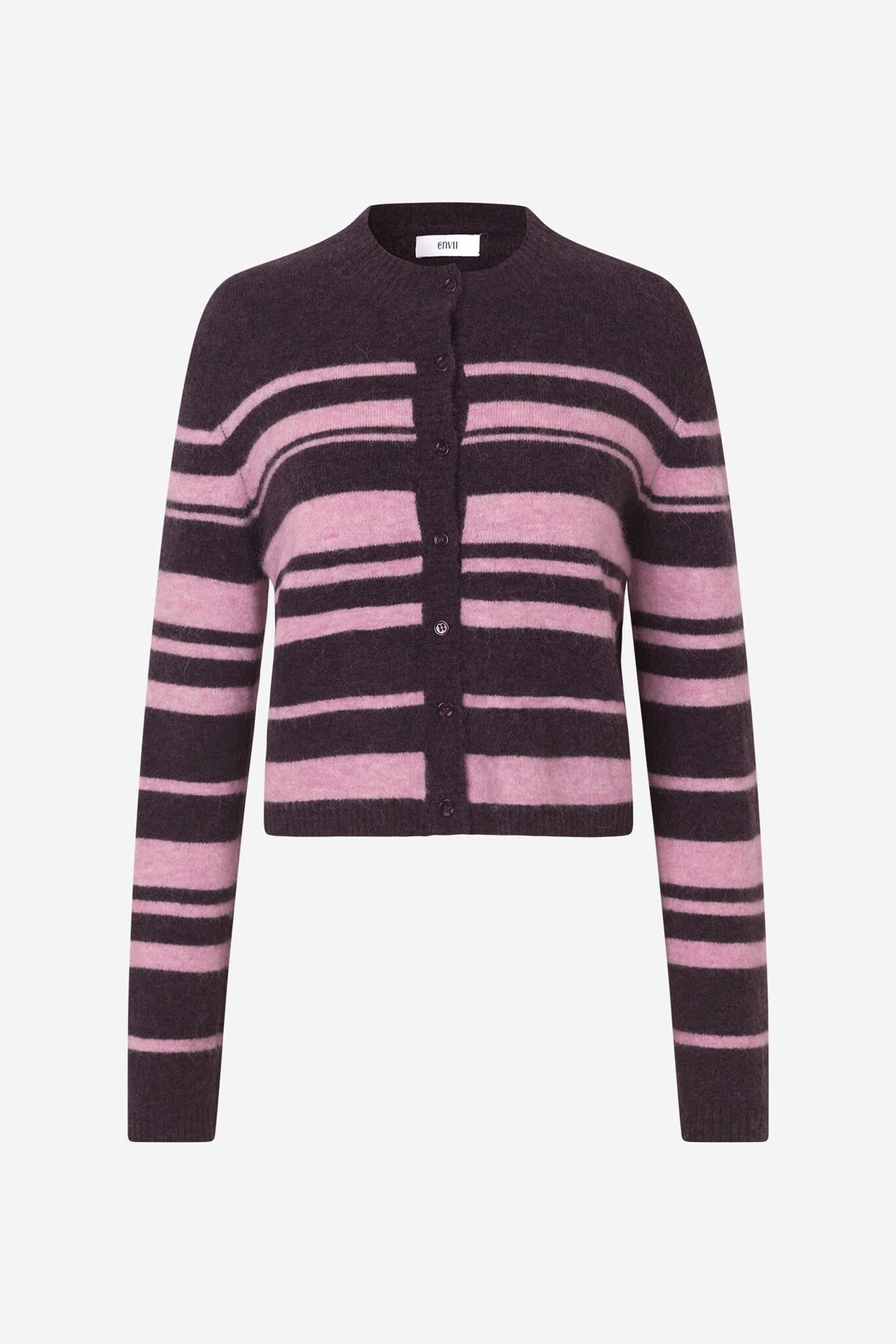ENVII Enada LS Cardigan Plum Stripes