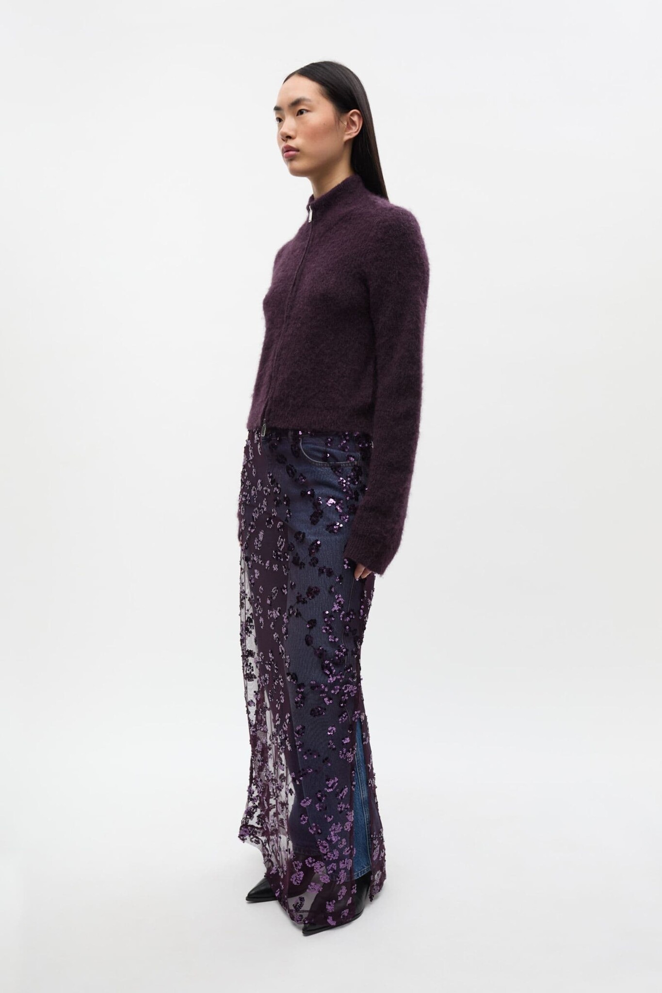 ENVII Enbessie LS Cardigan Plum