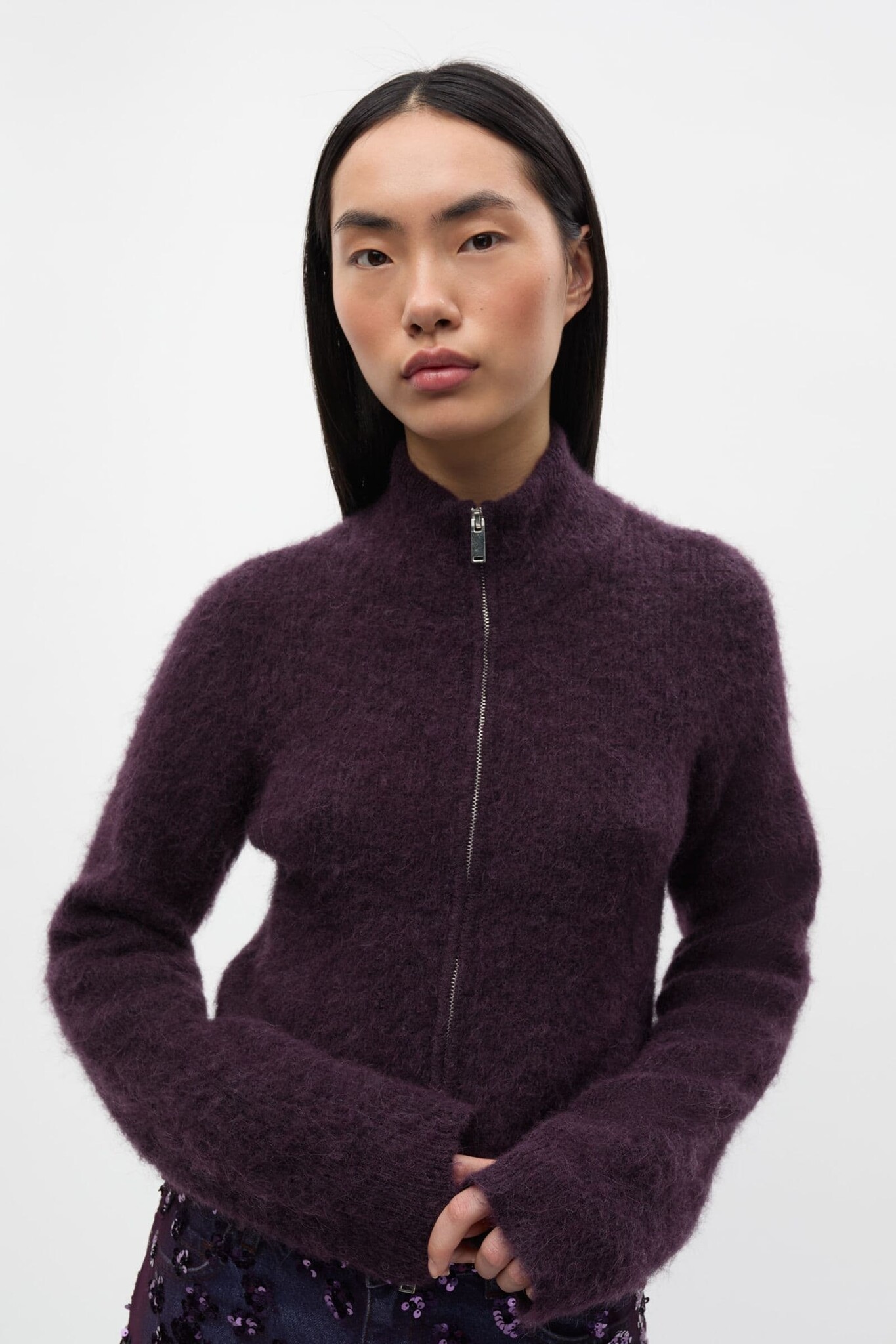 ENVII Enbessie LS Cardigan Plum