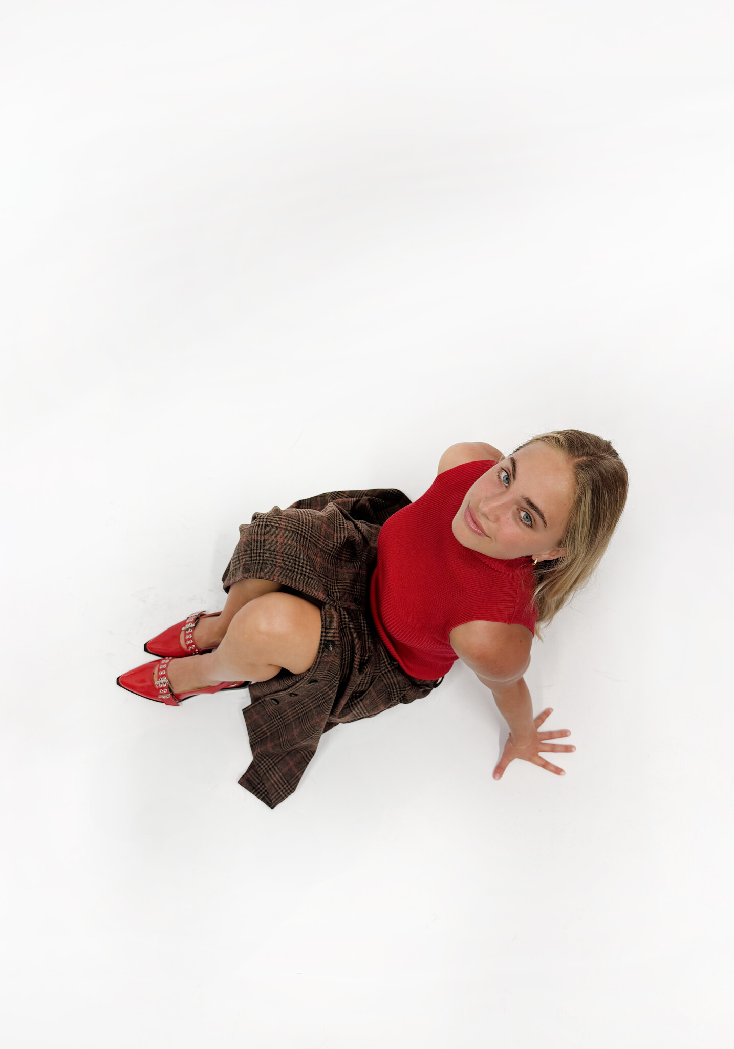 MM Olivia Skirt Checkered Brown TU