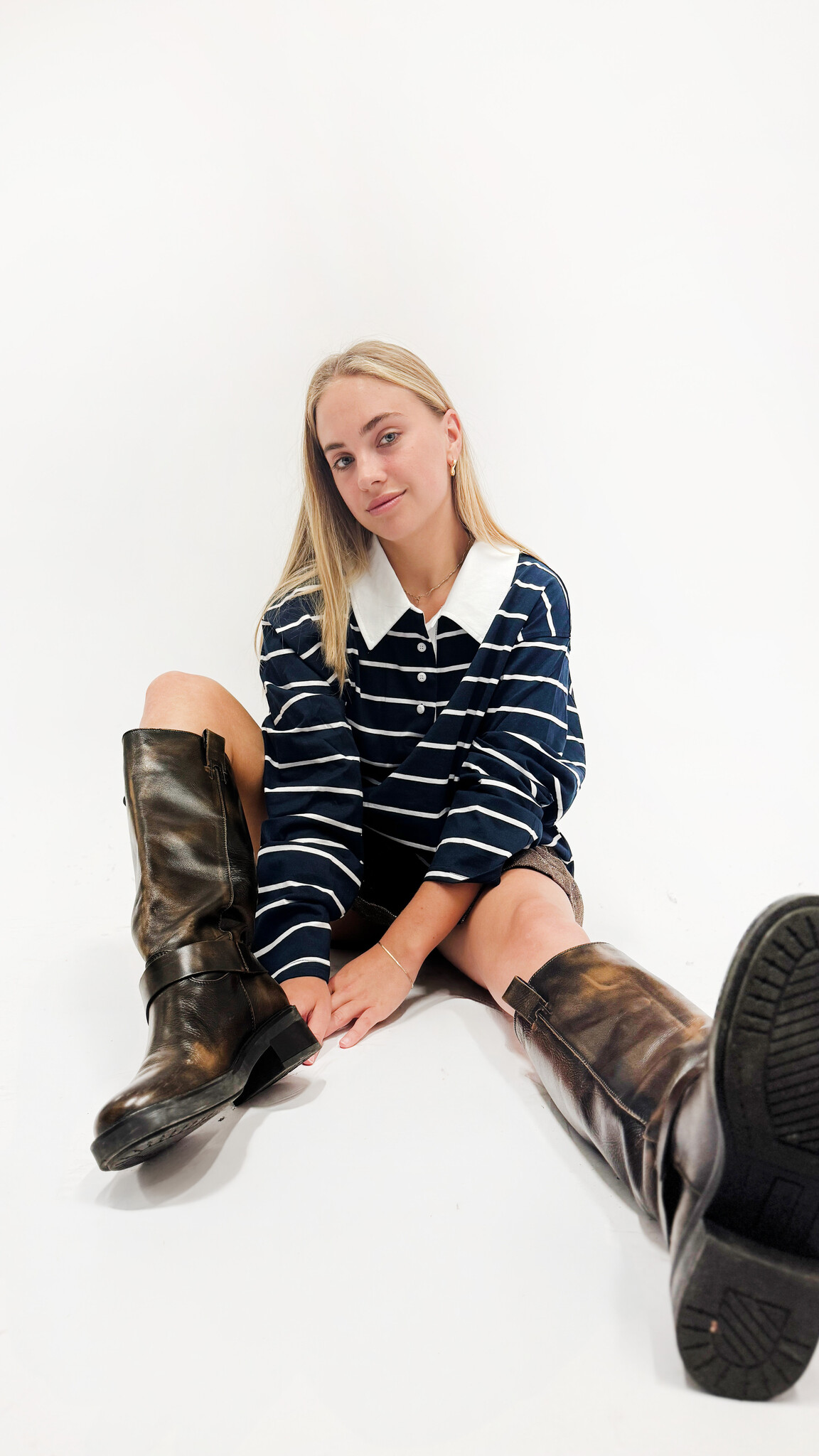 MM Gilles Polo White Navy TU