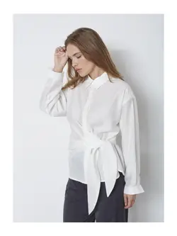 CO'COUTURE IdinaCC Tie Shirt Off White