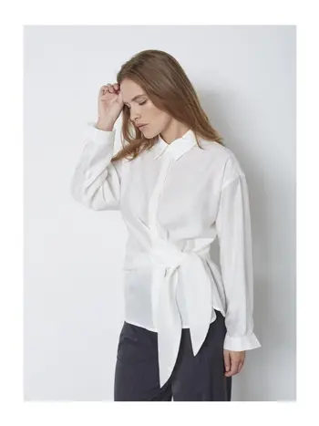 CO'COUTURE IdinaCC Tie Shirt Off White