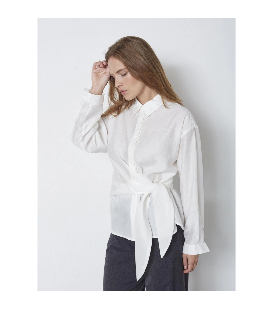 CO'COUTURE IdinaCC Tie Shirt Off White