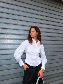 CO'COUTURE SannaCC Asym Placket Shirt White