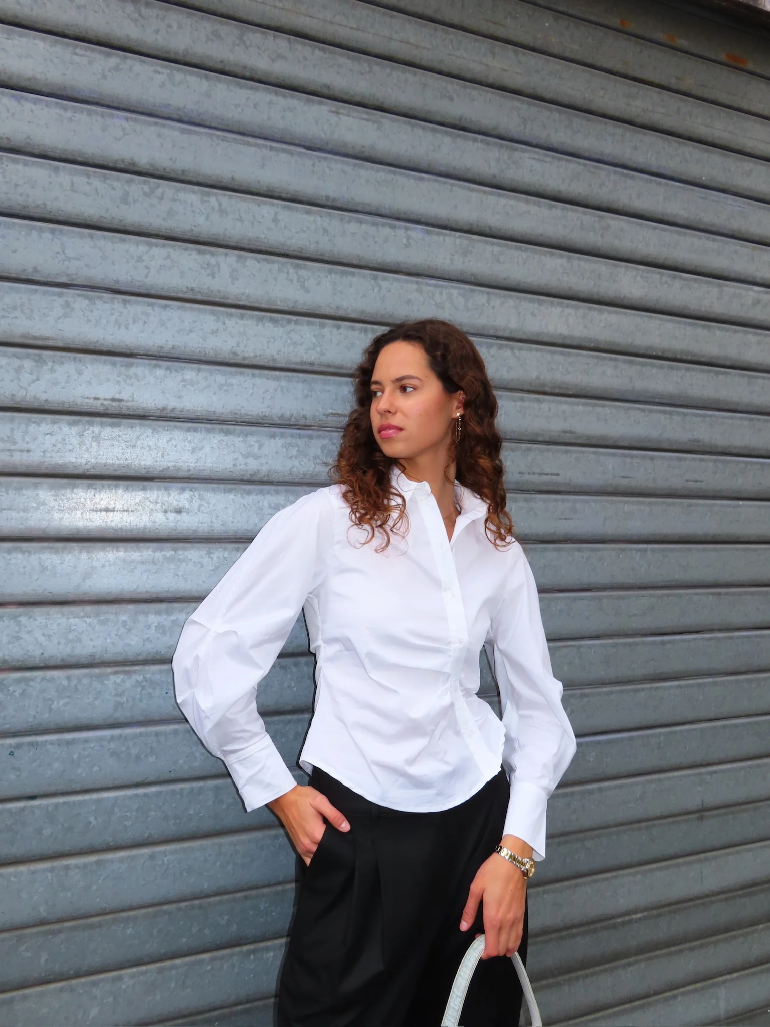 CO'COUTURE SannaCC Asym Placket Shirt White