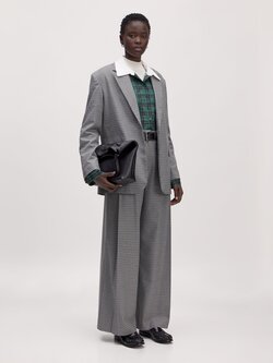 EDITED Kainoa Blazer Grey check Stripes