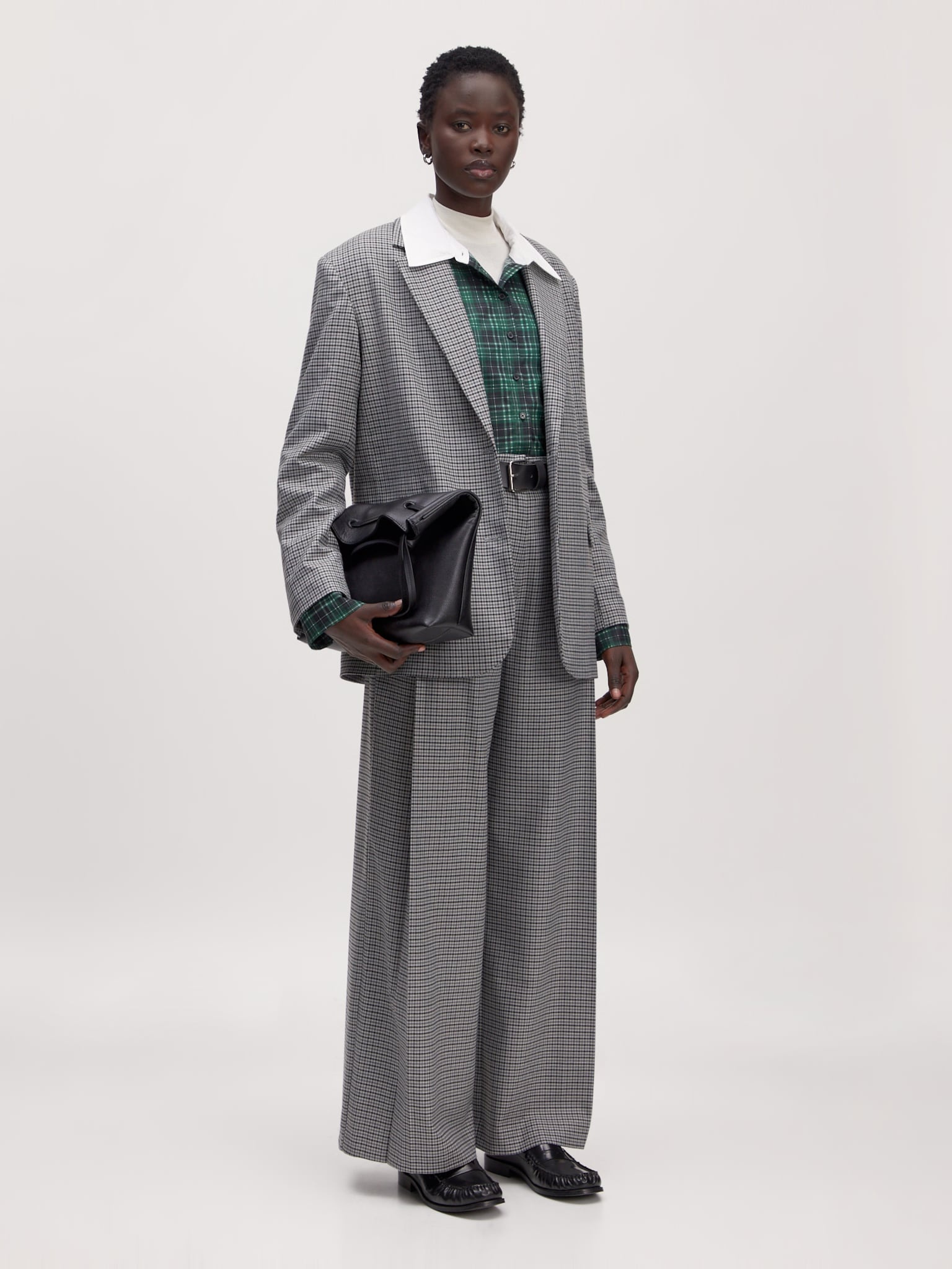 EDITED Kainoa Blazer Grey check Stripes