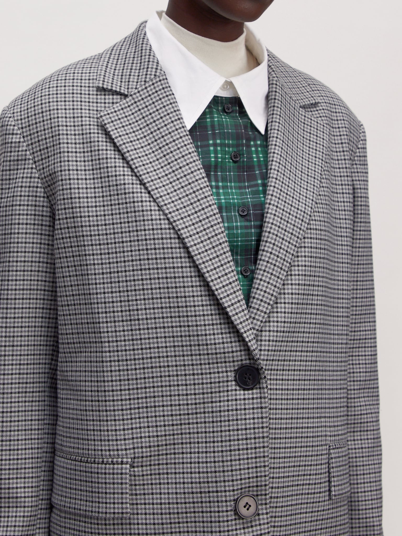 EDITED Kainoa Blazer Grey check Stripes