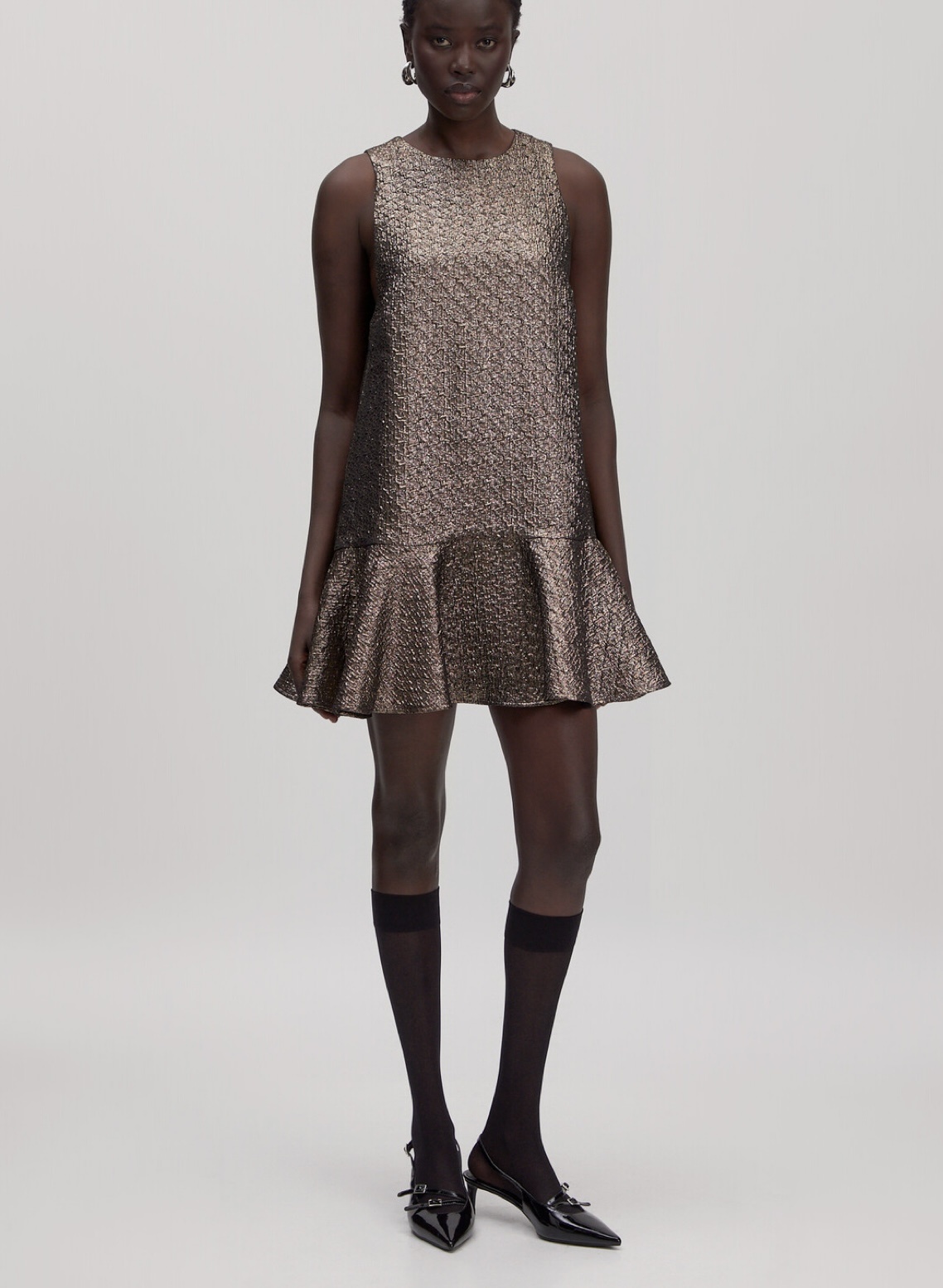 EDITED Zainab Dress Gold Jacquard