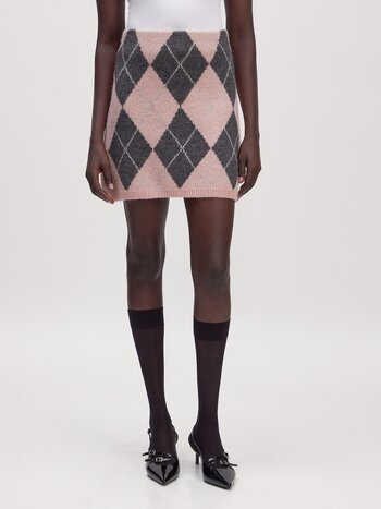 EDITED Lo Skirt Pink Grey