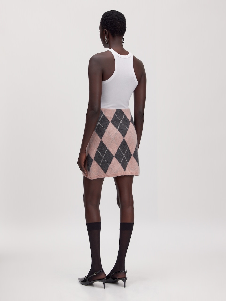 EDITED Lo Skirt Pink Grey