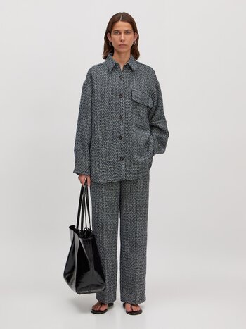 EDITED Nalina Trousers Black White Speckle