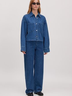 EDITED Theodora Denim Trousers Chanel Tweed