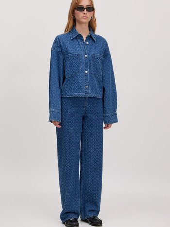 EDITED Theodora Denim Trousers Chanel Tweed