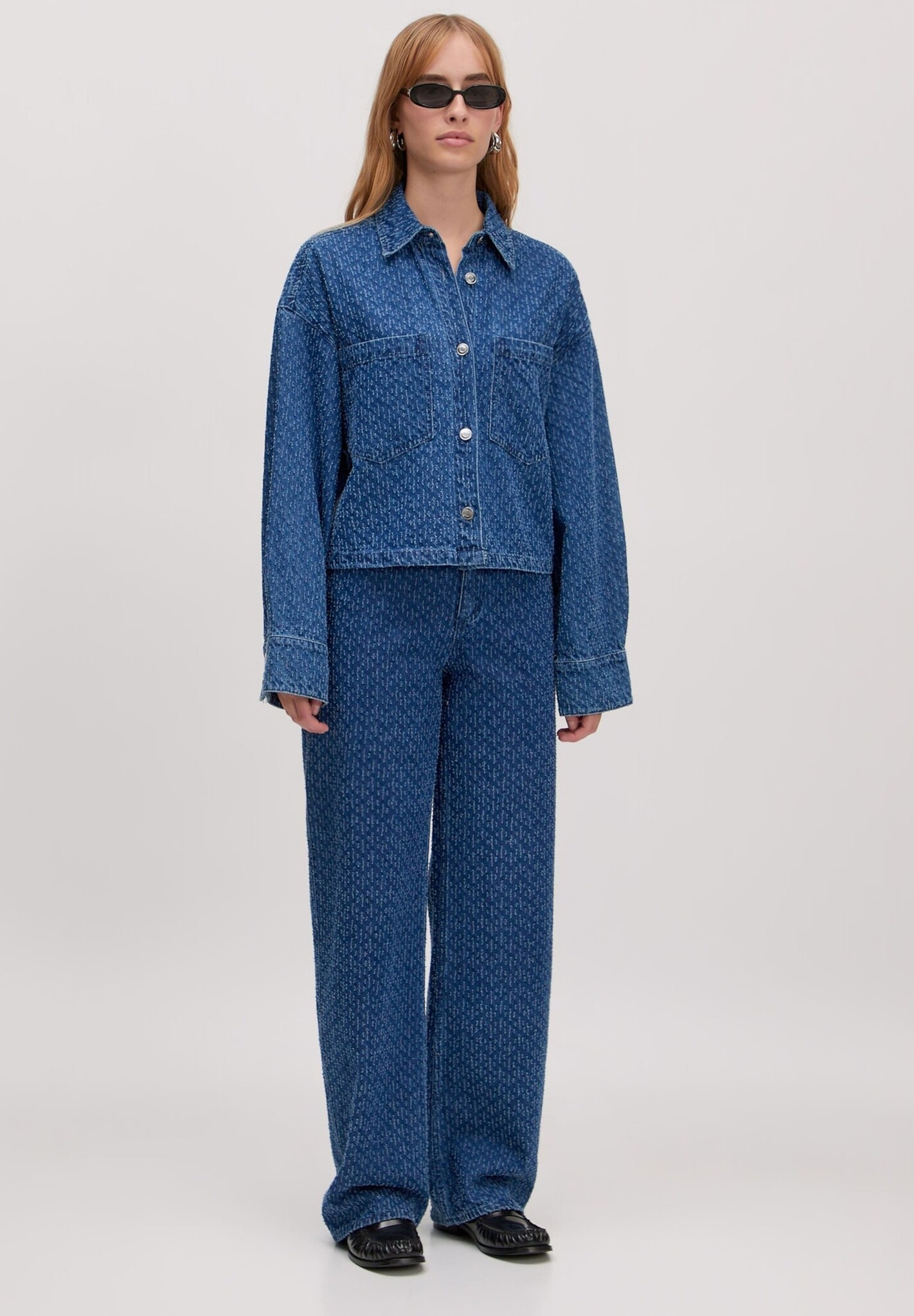 EDITED Theodora Denim Trousers Chanel Tweed