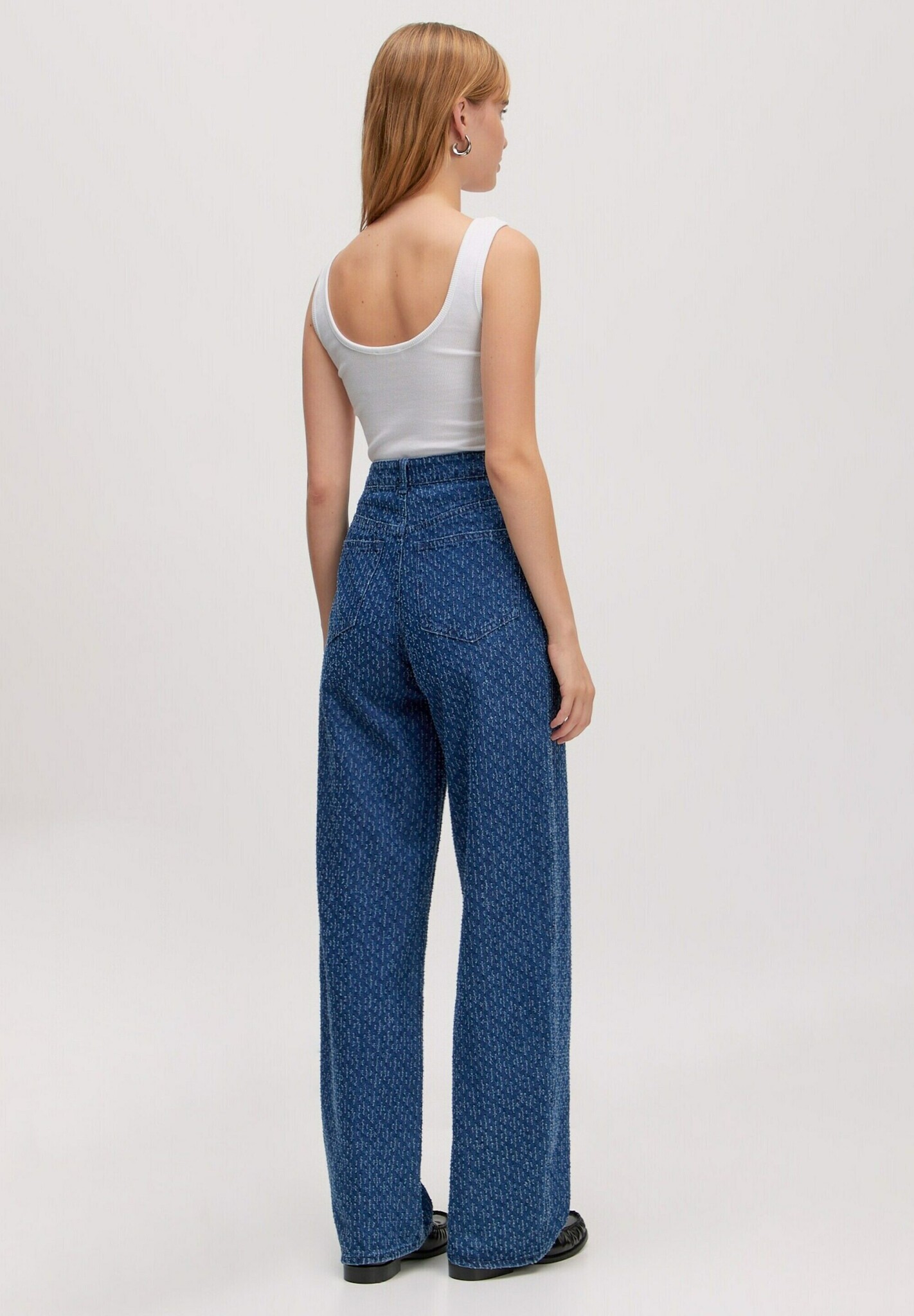 EDITED Theodora Denim Trousers Chanel Tweed