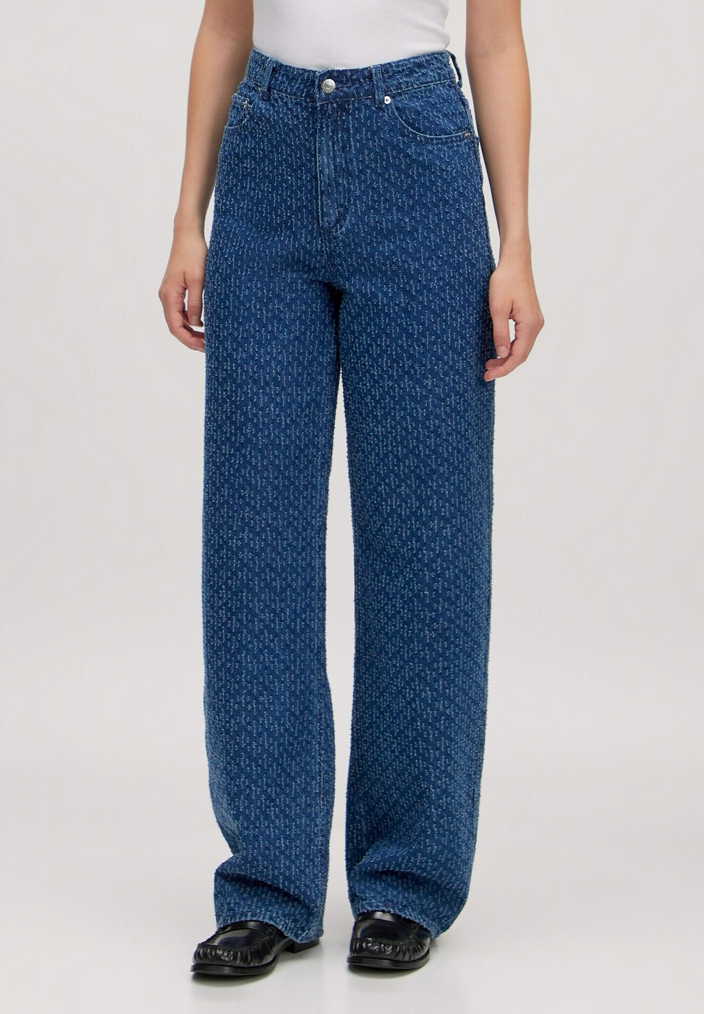 EDITED Theodora Denim Trousers Chanel Tweed