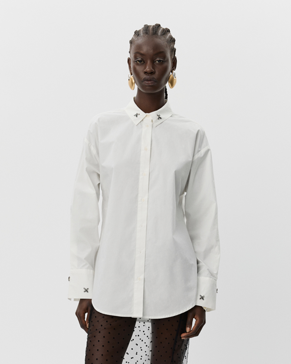 SOFIE SCHNOOR AdaleneSW Shirt White Collar Detail