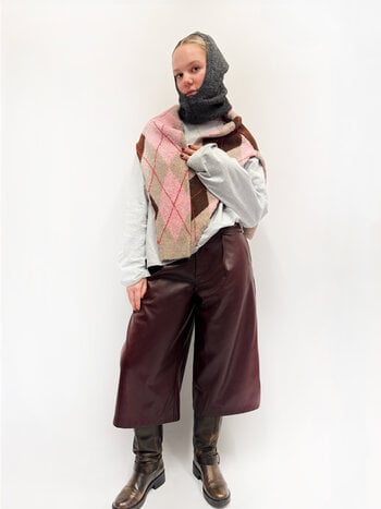 MM Jona Bermuda Burgundy Faux Leather