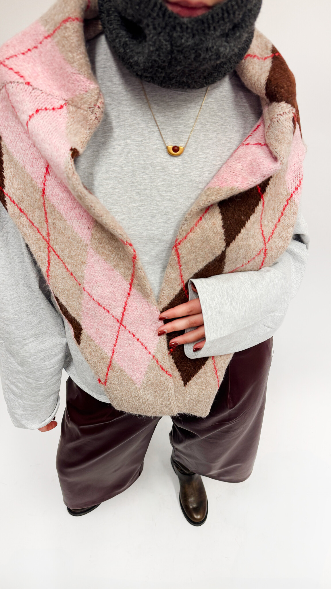 MM Jona Bermuda Burgundy Faux Leather