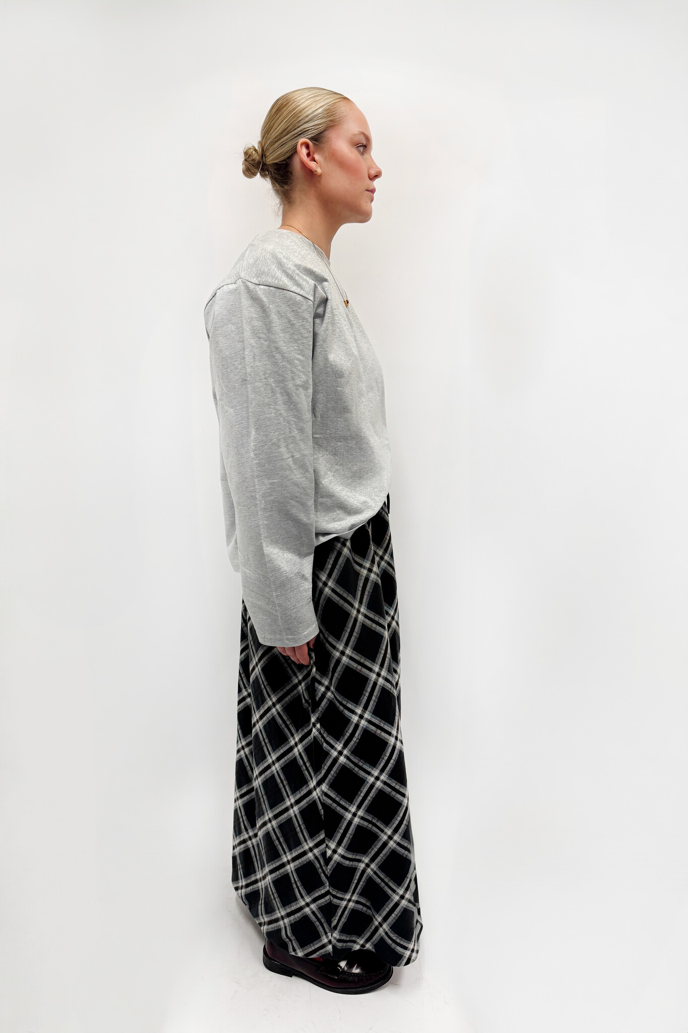 MM Olly Skirt Dark Grey Check TU
